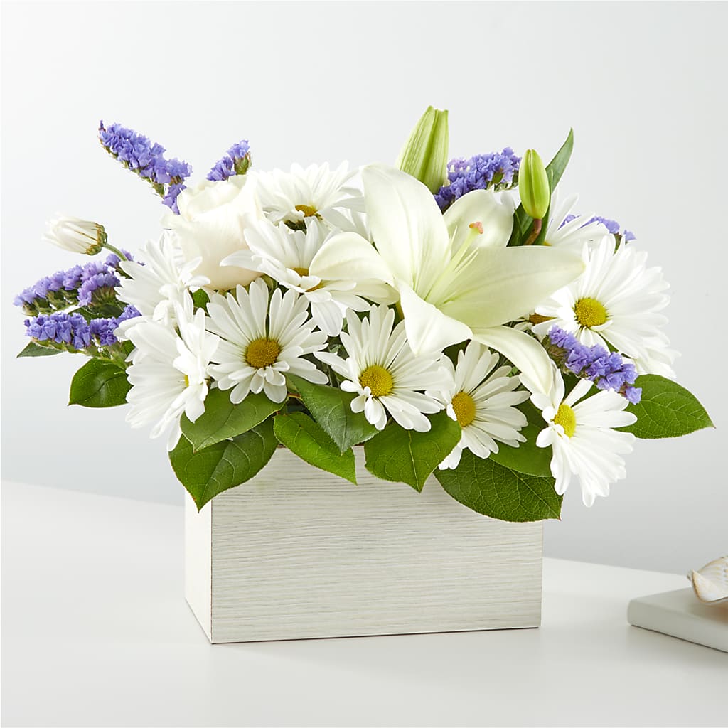 Beyond Blue Box Bouquet – Calumet Florist, Calumet City IL