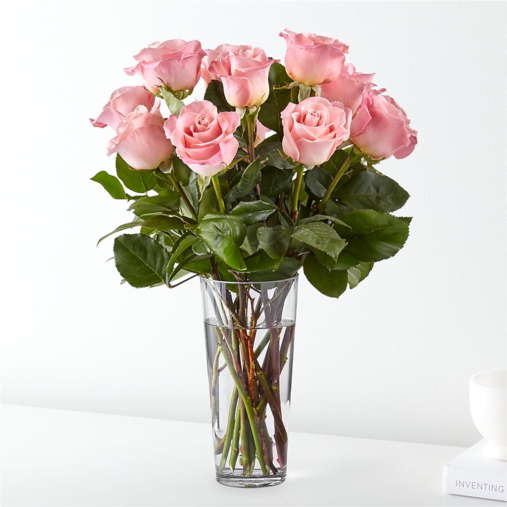 Long Stem Pink Rose Bouquet – Calumet Florist, Calumet City IL