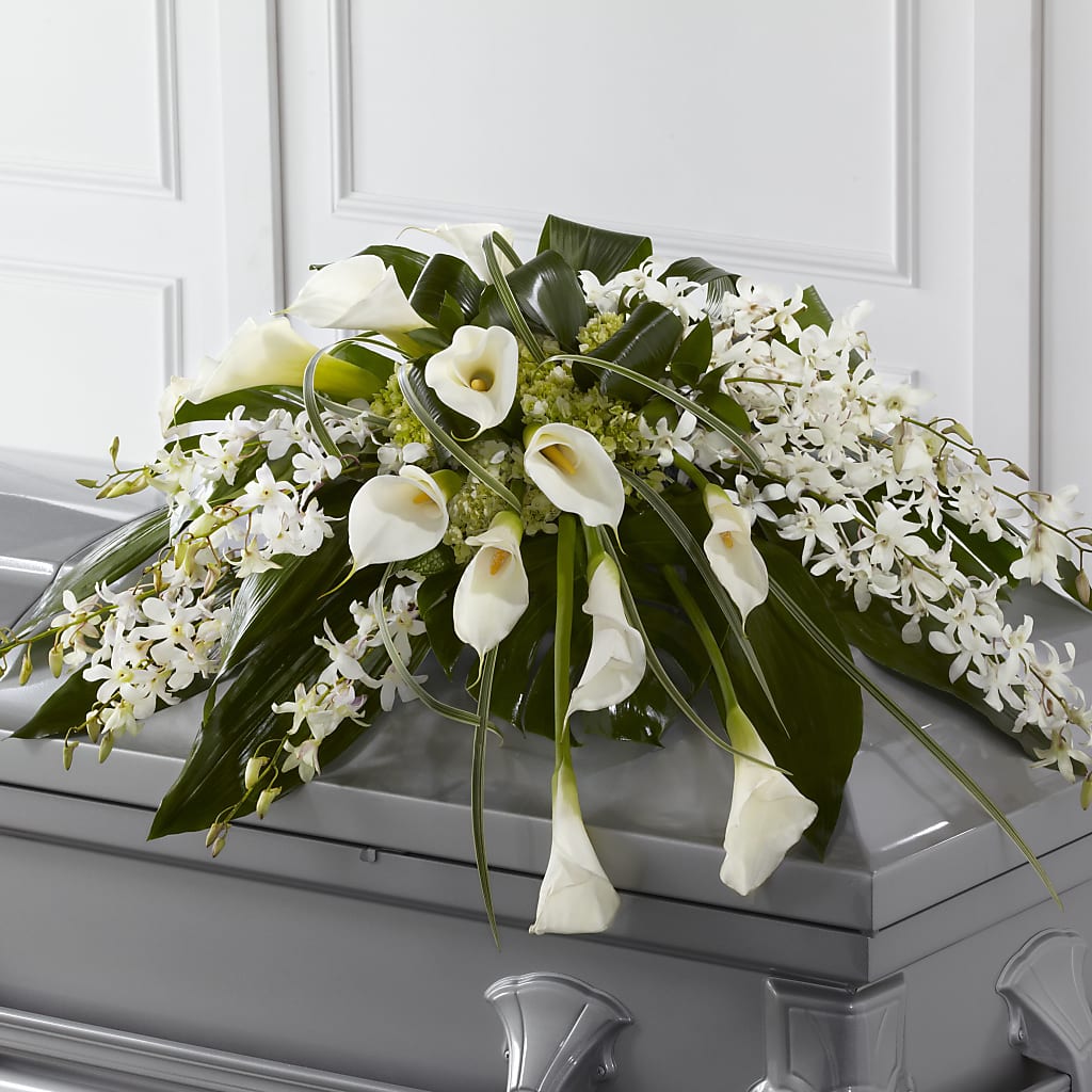 Angel Wings Casket Spray – Calumet Florist, Calumet City IL
