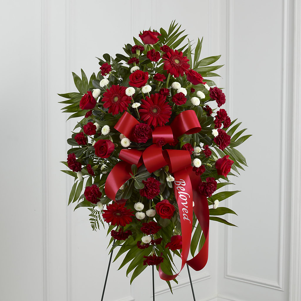 Treasured Memories Standing Spray – Calumet Florist, Calumet City IL