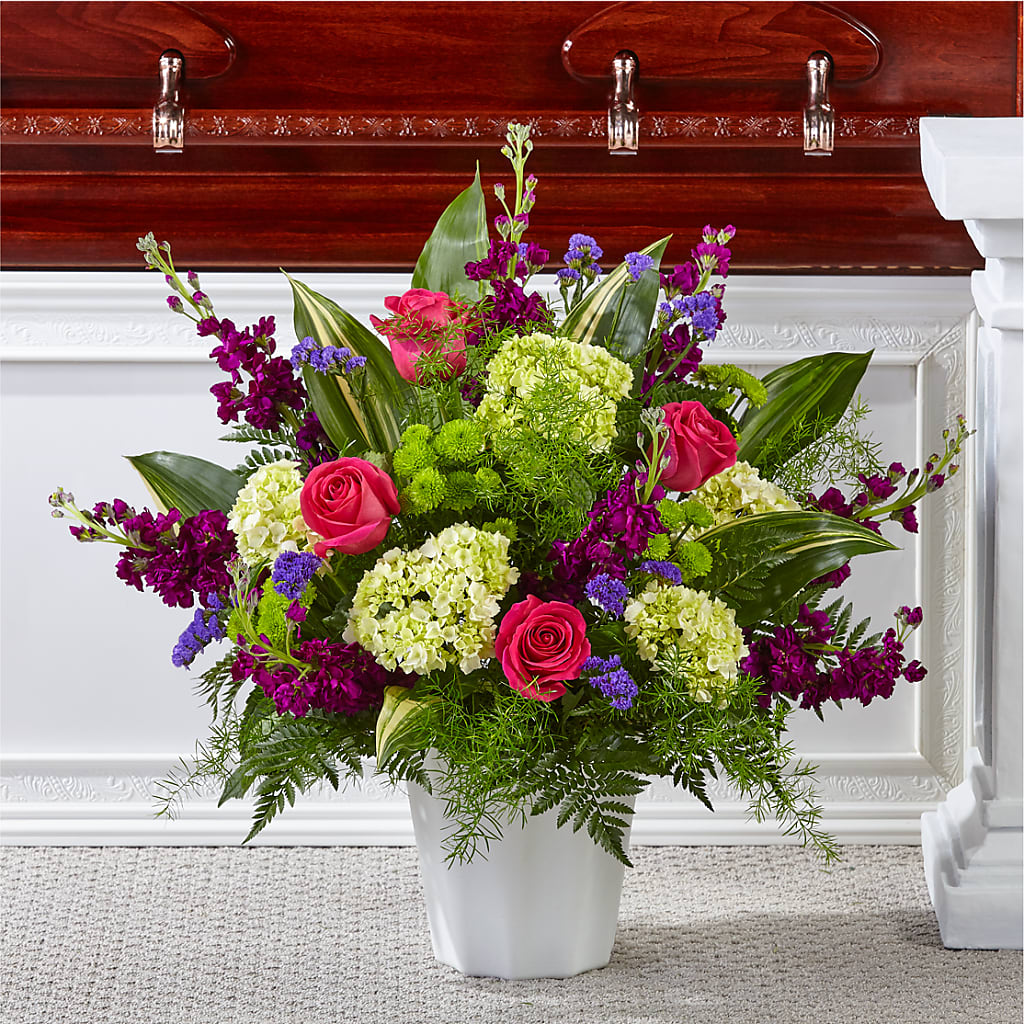 Beautiful Horizons Floor Basket – Calumet Florist, Calumet City IL