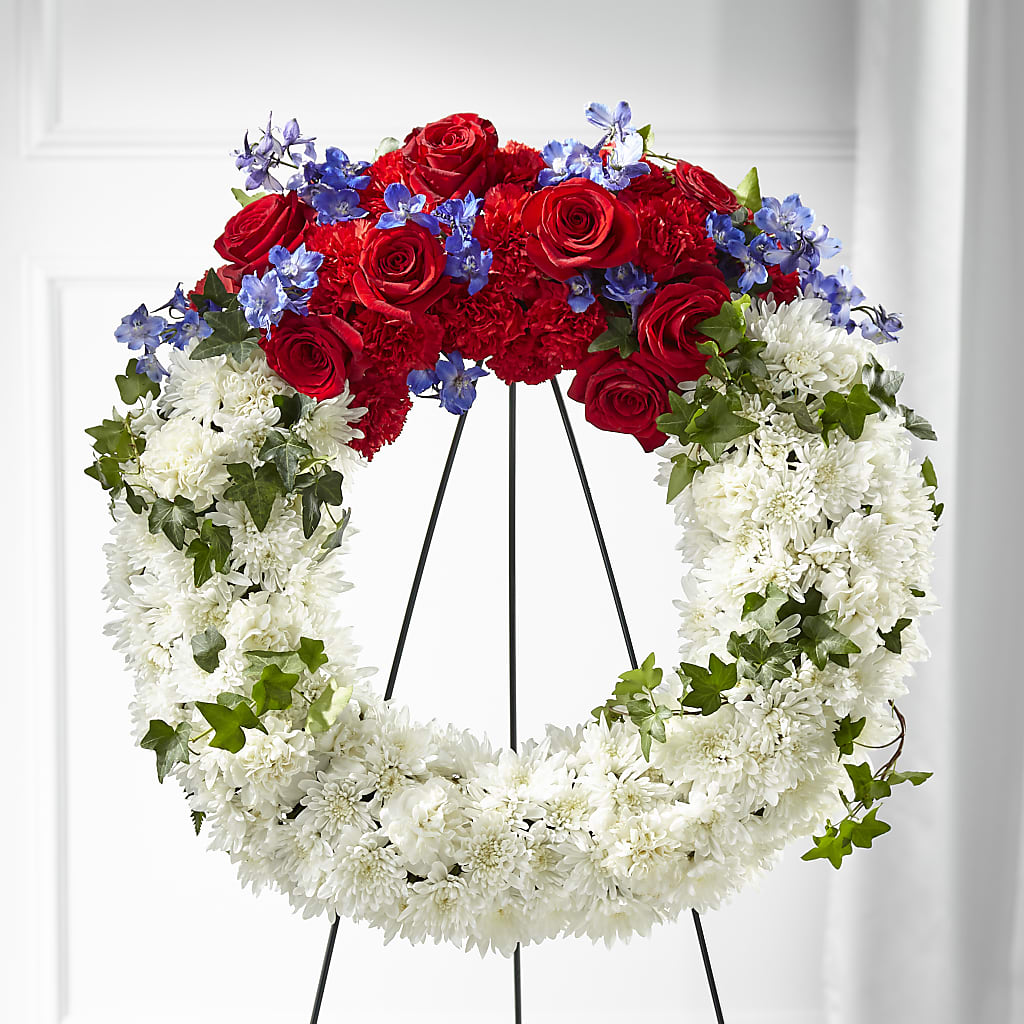 Patriotic Passion Wreath – Calumet Florist, Calumet City IL