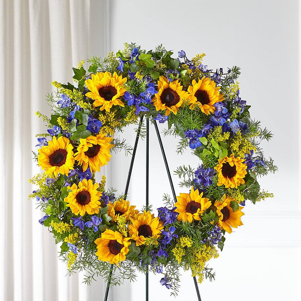 Bright Rays Wreath – Calumet Florist, Calumet City IL