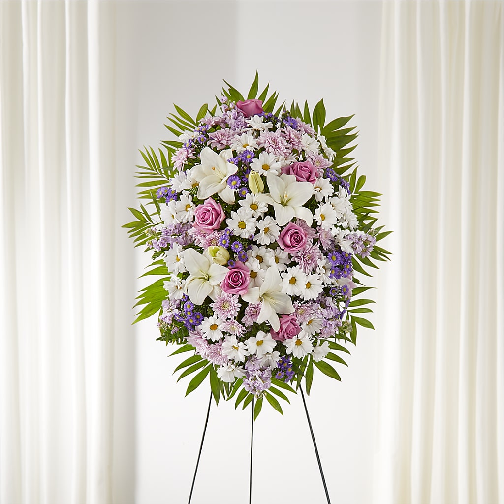Surrounded by Love Standing Spray – Calumet Florist, Calumet City IL