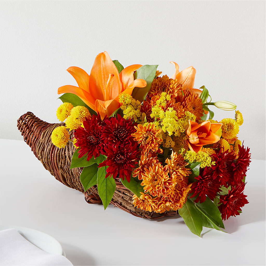 Bouquet of Blessings Cornucopia – Calumet Florist, Calumet City IL