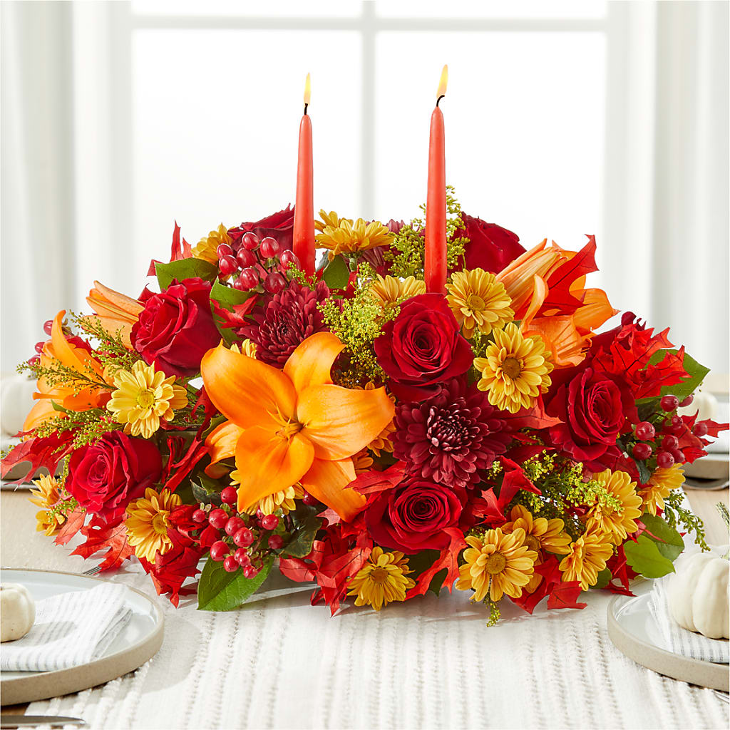 Autumn's Embrace Centerpiece – Calumet Florist, Calumet City IL