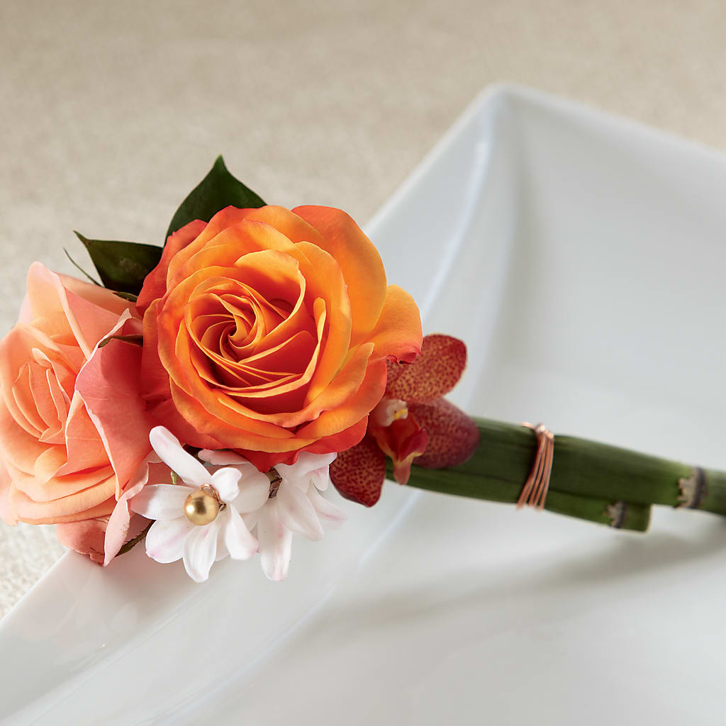 Sunset Dream Boutonniere – Calumet Florist, Calumet City IL