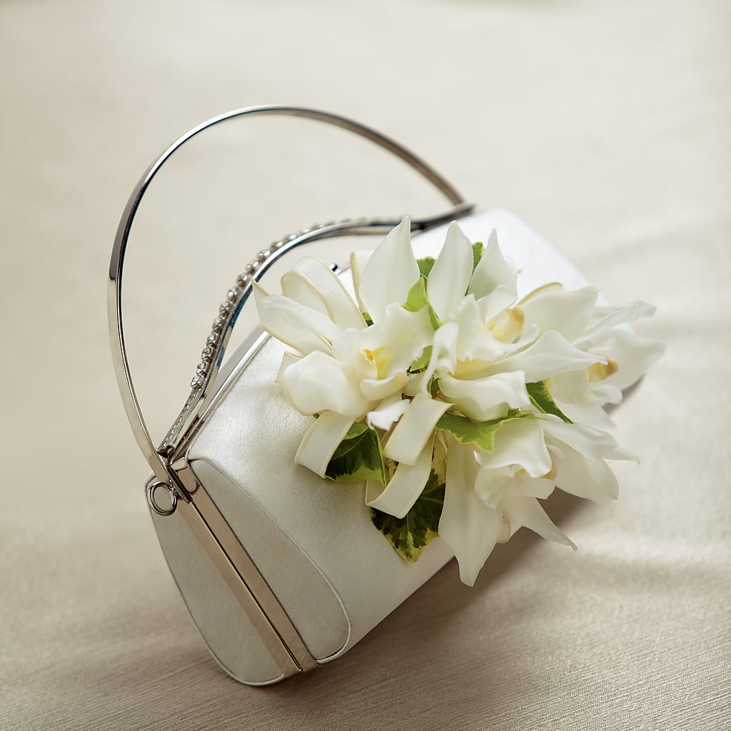 White Purse Decor – Calumet Florist, Calumet City IL