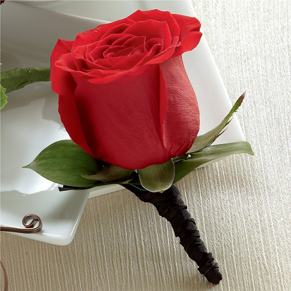 Red Rose Boutonniere – Calumet Florist, Calumet City IL