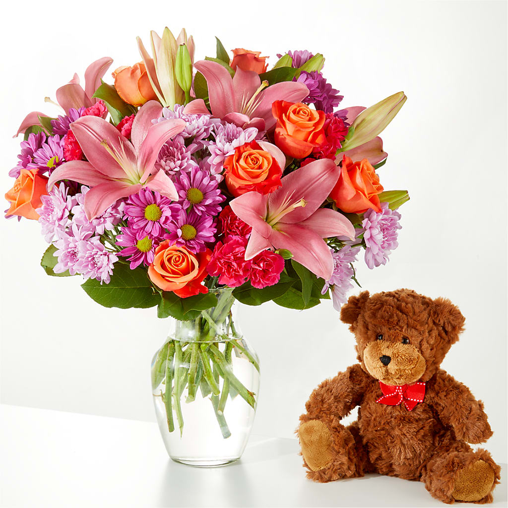 One and Only Bouquet and Bear Bundle –  Calumet Florist, Calumet City IL