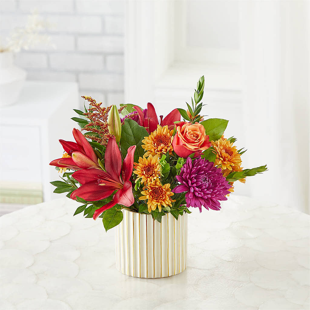 Burgundy Landscape Bouquet –  Calumet Florist, Calumet City IL