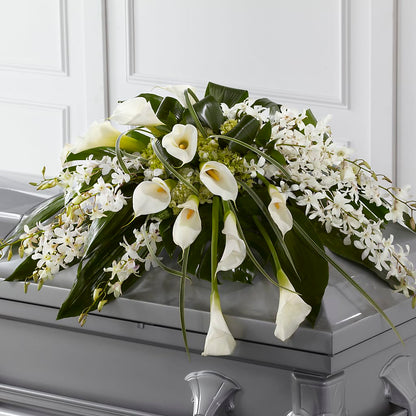 Angel Wings Casket Spray –  Calumet Florist, Calumet City IL