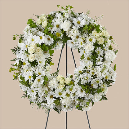 Faithful Wishes Wreath –  Calumet Florist, Calumet City IL