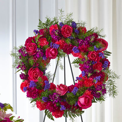 Calming Colors Wreath –  Calumet Florist, Calumet City IL