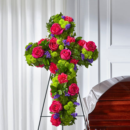 Tribute Rose Floral Cross –  Calumet Florist, Calumet City IL