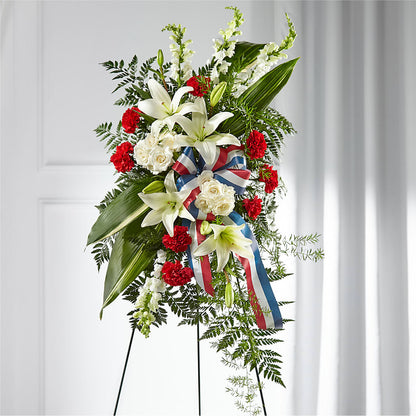 Stars of Life Standing Spray –  Calumet Florist, Calumet City IL