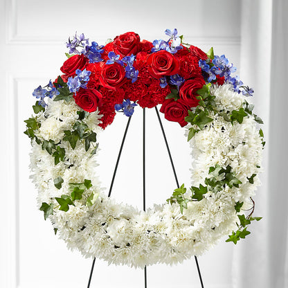Patriotic Passion Wreath –  Calumet Florist, Calumet City IL