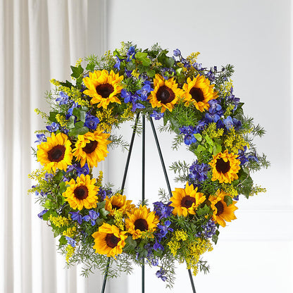 Bright Rays Wreath –  Calumet Florist, Calumet City IL