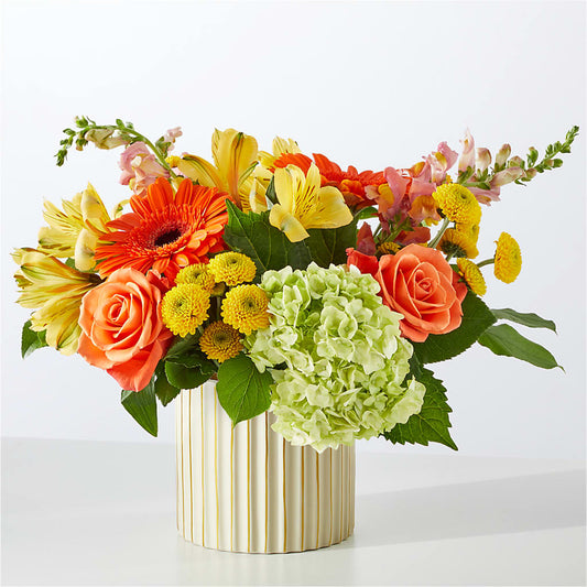 Autumn Sunshine Bouquet with Ivory Vase –  Calumet Florist, Calumet City IL