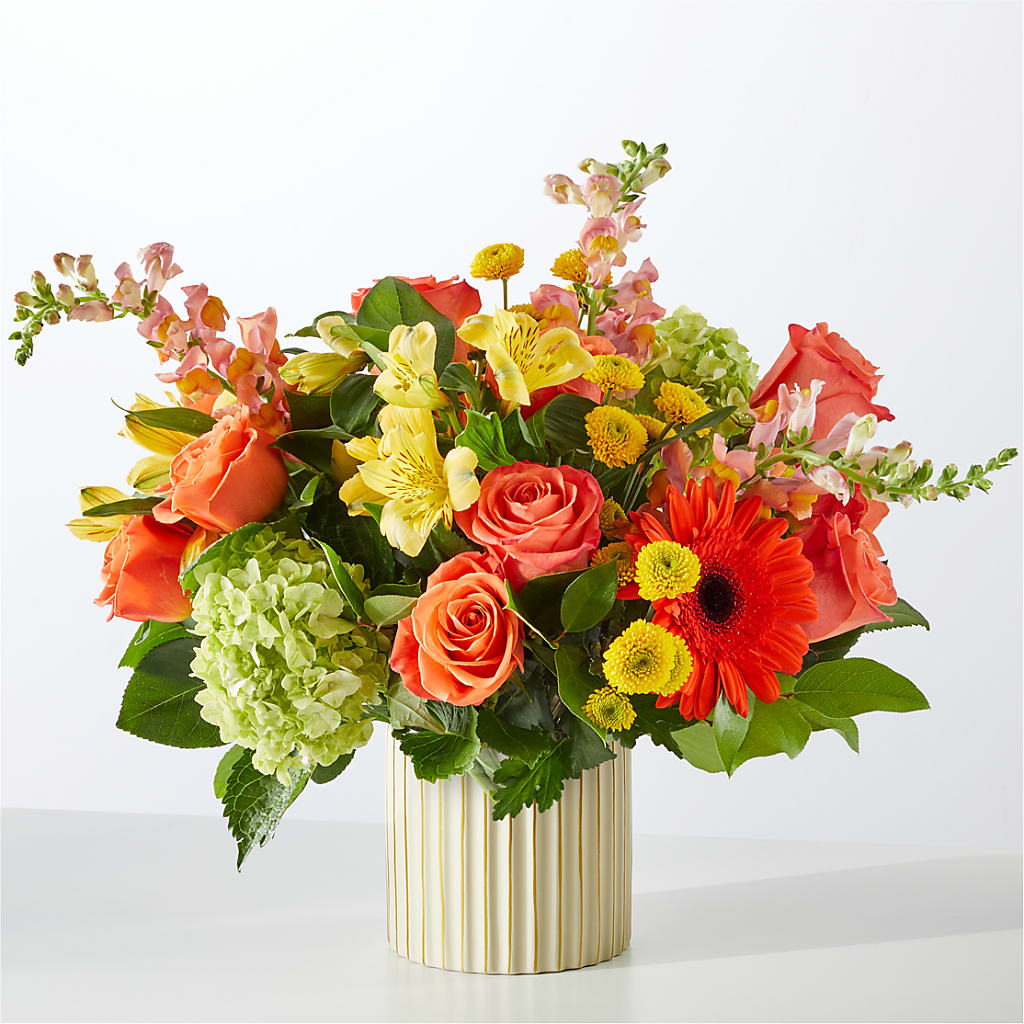 Autumn Sunshine Bouquet with Ivory Vase –  Calumet Florist, Calumet City IL
