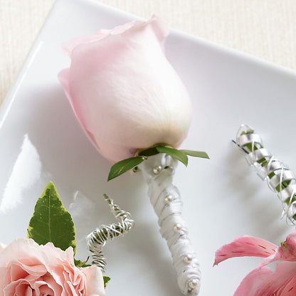 Pink Rose Boutonniere –  Calumet Florist, Calumet City IL