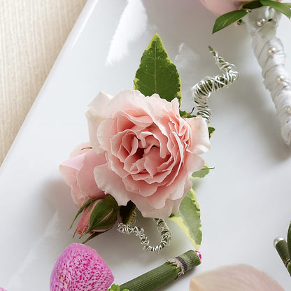 Pink Spray Rose Boutonniere –  Calumet Florist, Calumet City IL