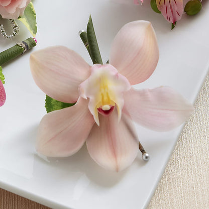 Pink Cymbidium Boutonniere –  Calumet Florist, Calumet City IL
