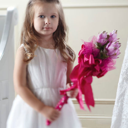 Sparkle Pink Flower Girl Bouquet –  Calumet Florist, Calumet City IL